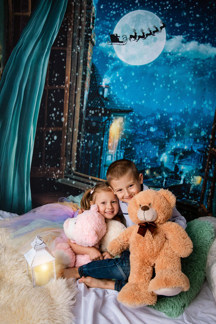 kinderen in kerstsfeer