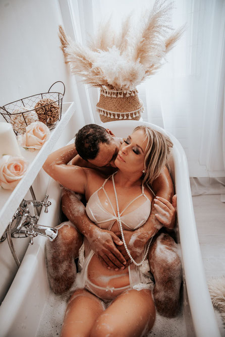 boudoir fotografie in bad