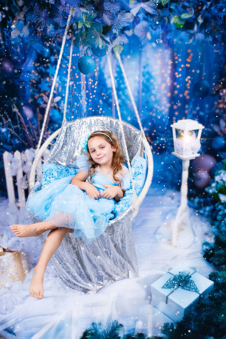 kerstfotoshoot met schommel