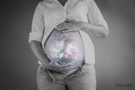 Fotografin Deggendorf Babybauch schwanger composing Bildmontage