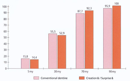 Particle size distribution  Creation & dentine and enamel porcelains