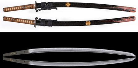 Katana Bizen Motomitsu 基光. Nanbokucho, año 1356. NBTHK Tokubetsu Kicho. Kinpun mei Hon´ami Kôson+ KAO, Origami Hon´ami Kôson impresionante valoración en 100 mai, Piezas de Oro