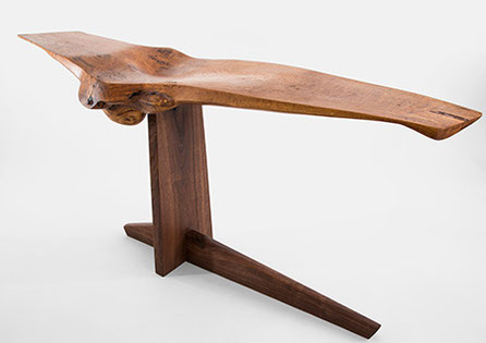 Jörg Pietschmann · C1014 · Oak, American Black Walnut, rack, stand, bench, stool, console, sculpture, woodworking, interiordesign, woodsculptures, art, woodart, wooddesign, decorativewood, originalartwork, modernwoodsculpture, joergpietschmann