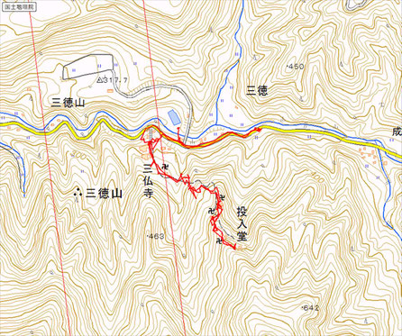 三徳山三佛寺投入堂ルート図