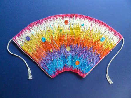 Pulled warp and shaped tapestry