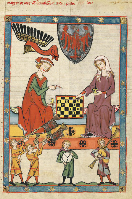 Partie d'échec, Meister der Manessischen Liederhandschrift 004, 1320