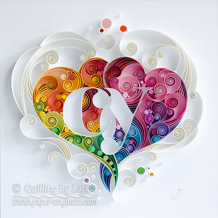 quilling , quilling paper, annyversary, wedding, quilling gift, paper art, art, love, paper hearts, love heart, love ,for her, etsy, larisa zasadna, design, love heart, hearts, quilling art, quilling paper art