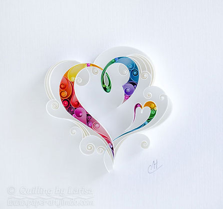 quilling , quilling paper, annyversary, wedding, quilling gift, paper art, art, love, paper hearts, love heart, love ,for her, etsy, larisa zasadna, design, love heart, hearts, quilling art, quilling paper art