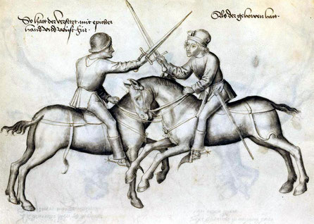 15th drawing from the manuscript of the fencing master Hans Talhoffer