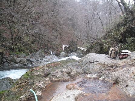 湯加減最高！熊の湯独り占め！最高！　(この時もちょっとヒグマの出没が怖い)