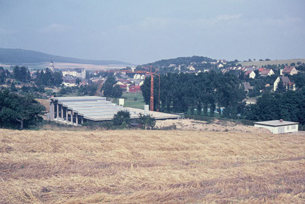 Bau des ehemaligen Hallenbades 1973
