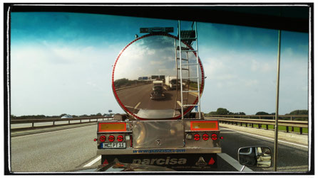Selfi im LKW-Stau