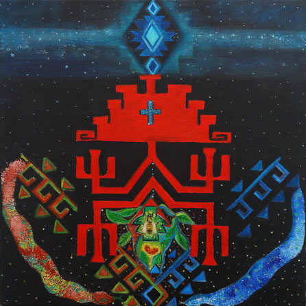 Paz Treuquil (2022), 40x40 cm.