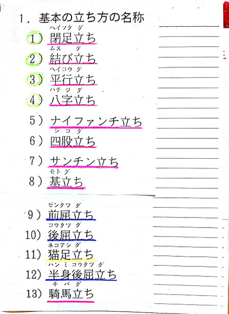 園子先生の空手ノート こども空手 親子空手 一般空手 シニア空手 船橋市の浜町空手道サークル