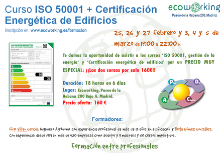 Cursos ISO 50001 + Certificación Energética