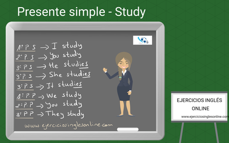 Presente simple en inglés - Conjugación - verbo Study