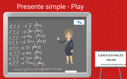 Presente simple en inglés - conjugación - verbo PLAY