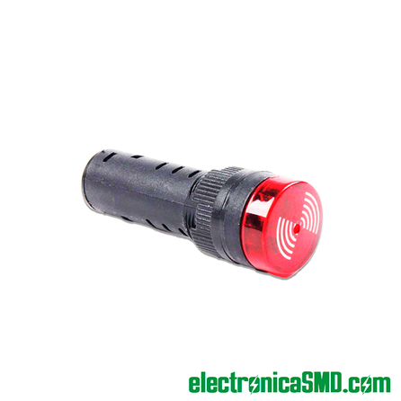 buzzer 12vdc con luz intermitente, buzzer 12v, guatemala, electronica