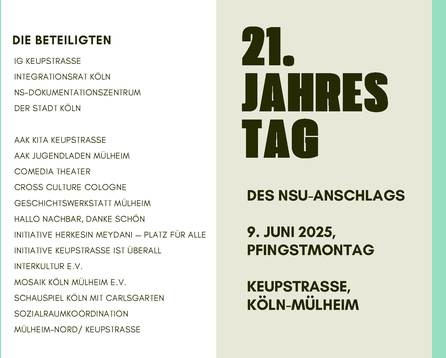 Untertitel: Ausschnitt aus Programmflyer "21. Jahrestag NSU-Anschlag"