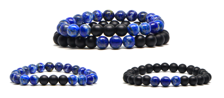 Duo de bracelets en Lapis Lazuli