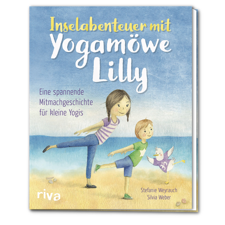 Titel Cover Kinderyogabuch Inselabenteuer mit Yogamöwe Lilly Mitmachgeschichte für kleine Yogis #yogamöwelilly