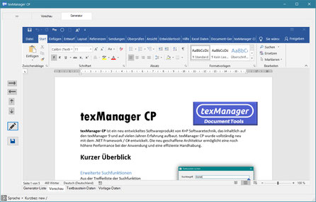 Textbausteine im Dokumentengenerator editieren