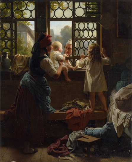 "Adiós papá" de Friedrich Eduard Meyerheim