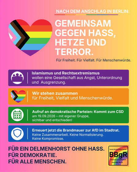 CSD Delmenhorst: Gemeinsam für Vielfalt, Demokratie und eine starke Brandmauer gegen die AfD