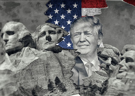 Trump im Mount Rushmore