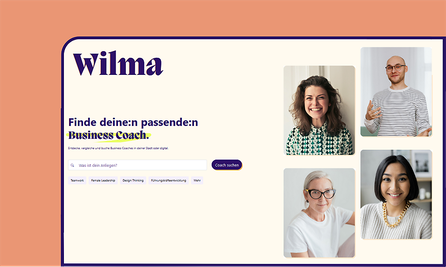 Screenshot der Website von Wilma - verändert 