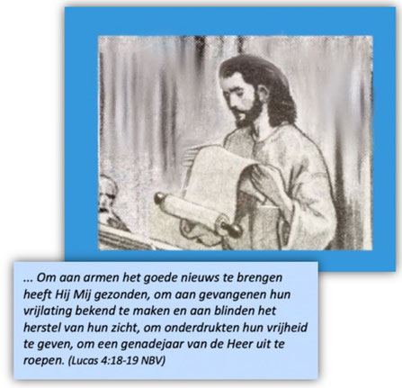 Jezus leest het regeerprogramma voor