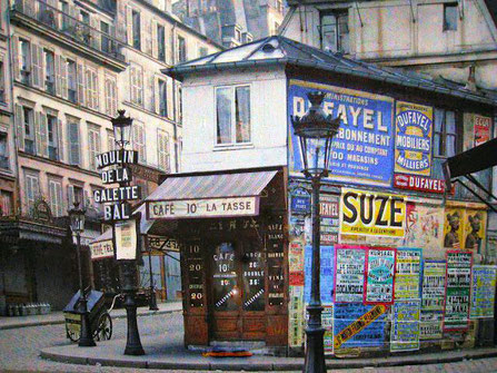 Moulin de la Galette, rue Lepic, Paris, 1914, musée Albert Kahn