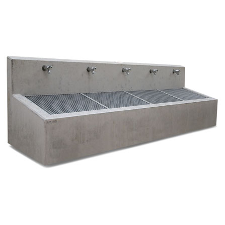 Schuhwaschanlage Oberflur Rückwand