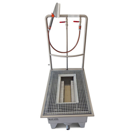 Stiefelwaschanlage Edelstahl Einbauversion