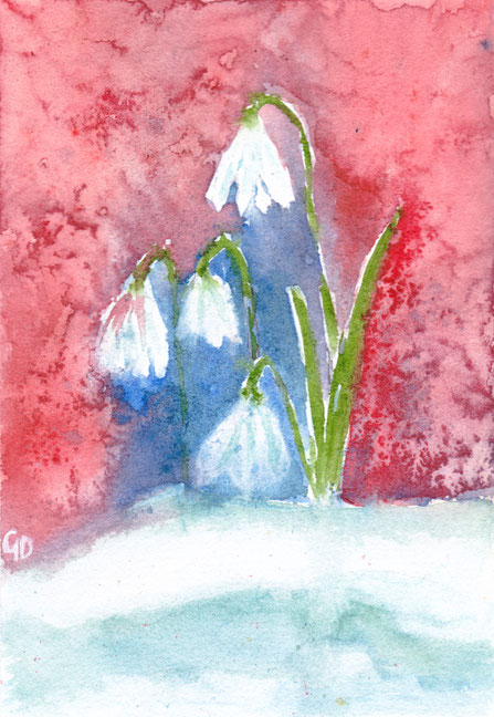 Schneeglöckchen 1, 13x19cm, 100€