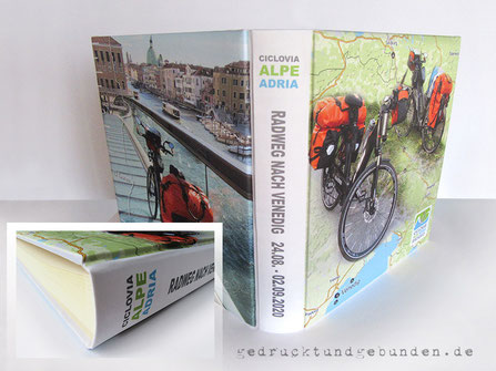 Fotoalbum Ciclovia Alpe Adria Radweg Venedig, Reisealbum, Hardcover gepolstert, Foto auf Stoff gedruckt, individuelles Layout inkl. Bildbearbeitung