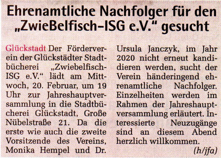 Ehrenamtliche Nachfolger gesucht