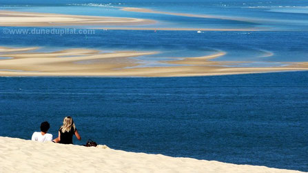 Blick von der Düne auf die Sandbank