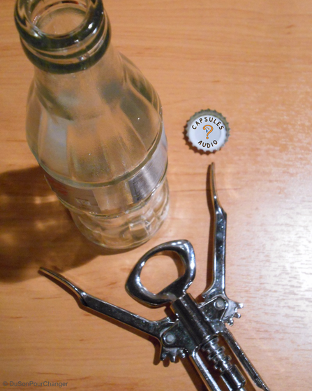 capsule audio décapsulée du son pour changer