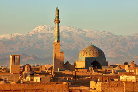 Yazd, windtoren, ventilatie, windvanger, woestijnstad