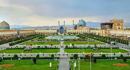 Het Naghshe Jahan Plein, Meidan Emam, Meidan Sjah, Ontwerp van de wereld, Esfahan, Isfahan