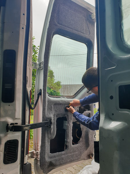 Camper Türen filzen