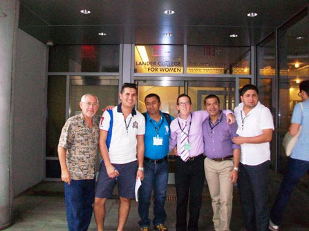 Docentes de la extensión de la ULEAM que presentaron ponencias de ciencias sociales en universidad de New York. Bahía de Caráquez, Ecuador.
