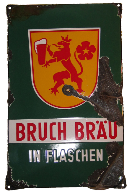 Bruch Brauerei Emailleschild Saarbrücken