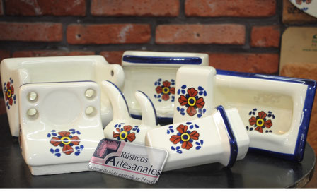 Juego de Accesorios para Baño de Talavera Sevilla