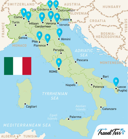 Kaart van Italië
