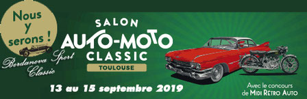   2ème participation au Salon Auto Moto Classic de Toulouse en septembre 2019