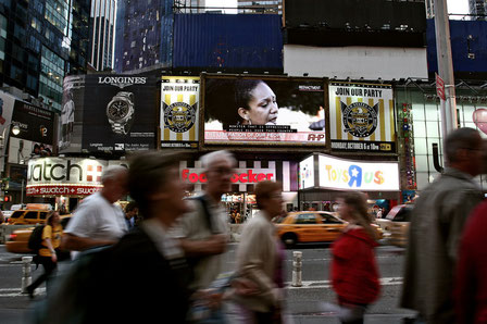 Installation view in Times Square