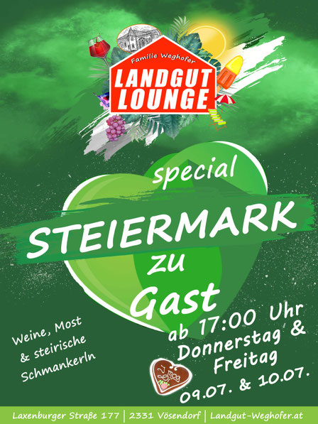 lounge spezial, steiermark zu gast am  Landgut weghofer, landgut lounge, winzerclub.at, Reservierung, sommer lounge, spritzer, secco, weißwein, Donnerstag, Freitag, italien tage, wein, schilcher, event, wien süd, vösendorf, mödling, biedermannsdorf