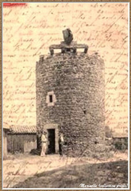 Gujan-Mestras autrefois : en 1907, le "Moulin de Larros", Bassin d'Arcachon (carte postale, collection privée)